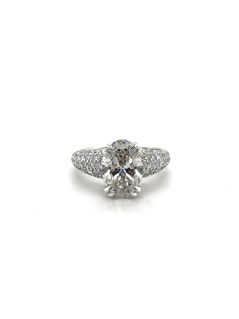 3.10 carat Oval engagement ring